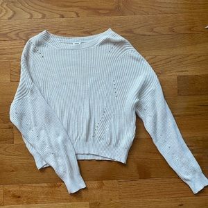 Garage White Knit Sweater